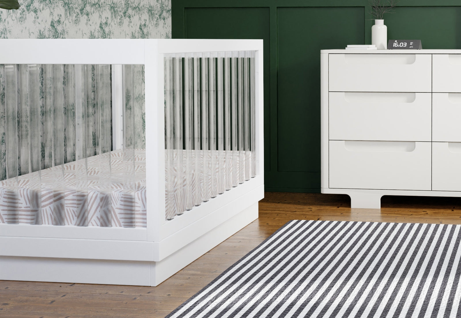 Harlow Acrylic Convertible Crib - Image 3