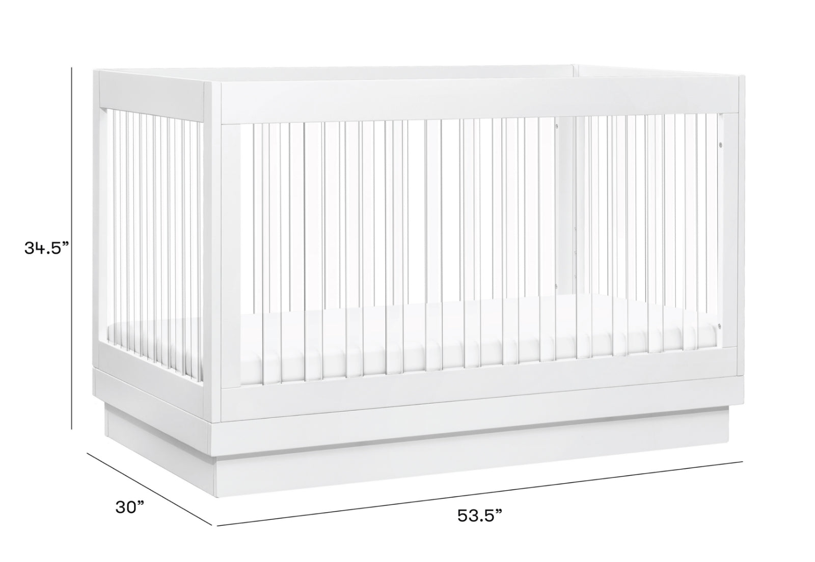 Harlow Acrylic Convertible Crib - Image 10